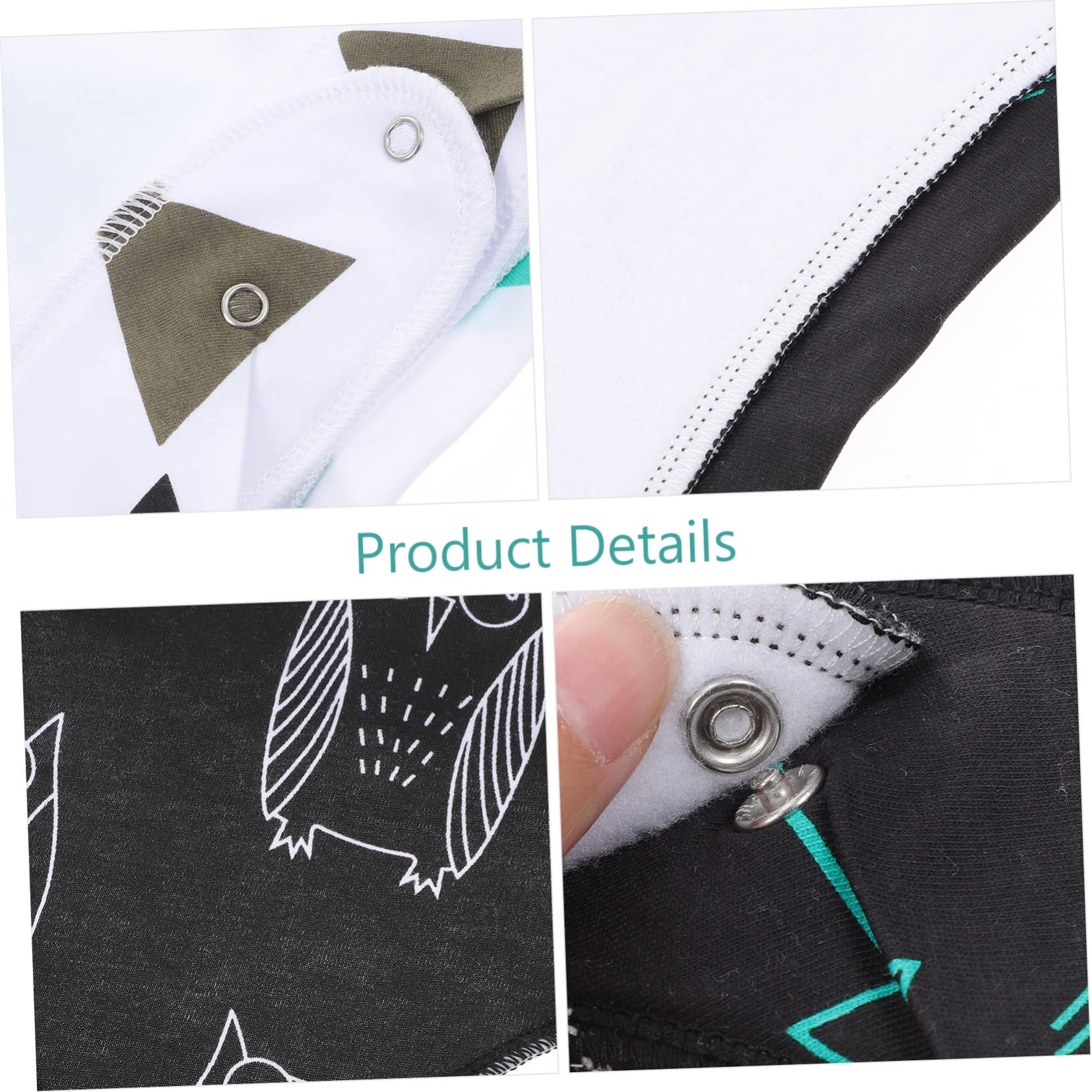 TOYANDONA 12pezzi Bavaglini Impermeabili Cotone Per Protezione Per Pasti e Saliva Facili Da Indossare e Lavabili Comfort Per La Del