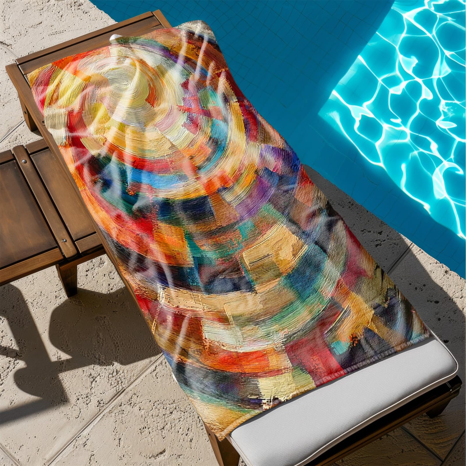 Tapis de Plage XXL Anti Sable Psychédélique Jaune Serviette Piscine Adulte,Natte De Plage Pliable, Voyage Accessoires De Plage Camping,Serviette de Bain Personnalisée