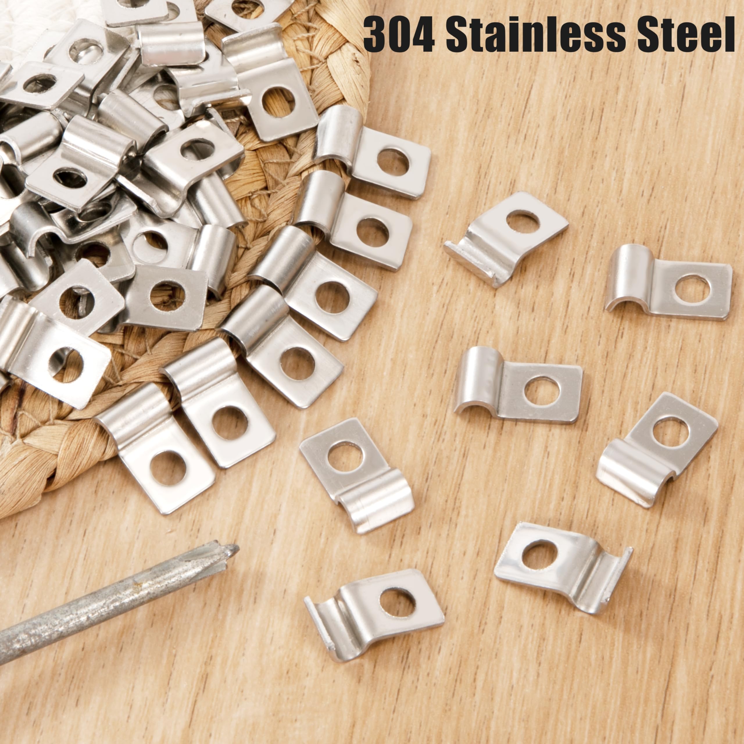 P Attache Acier Inoxydable 8MM 25 / Paquet,Câble Serrage / Clip Couleur