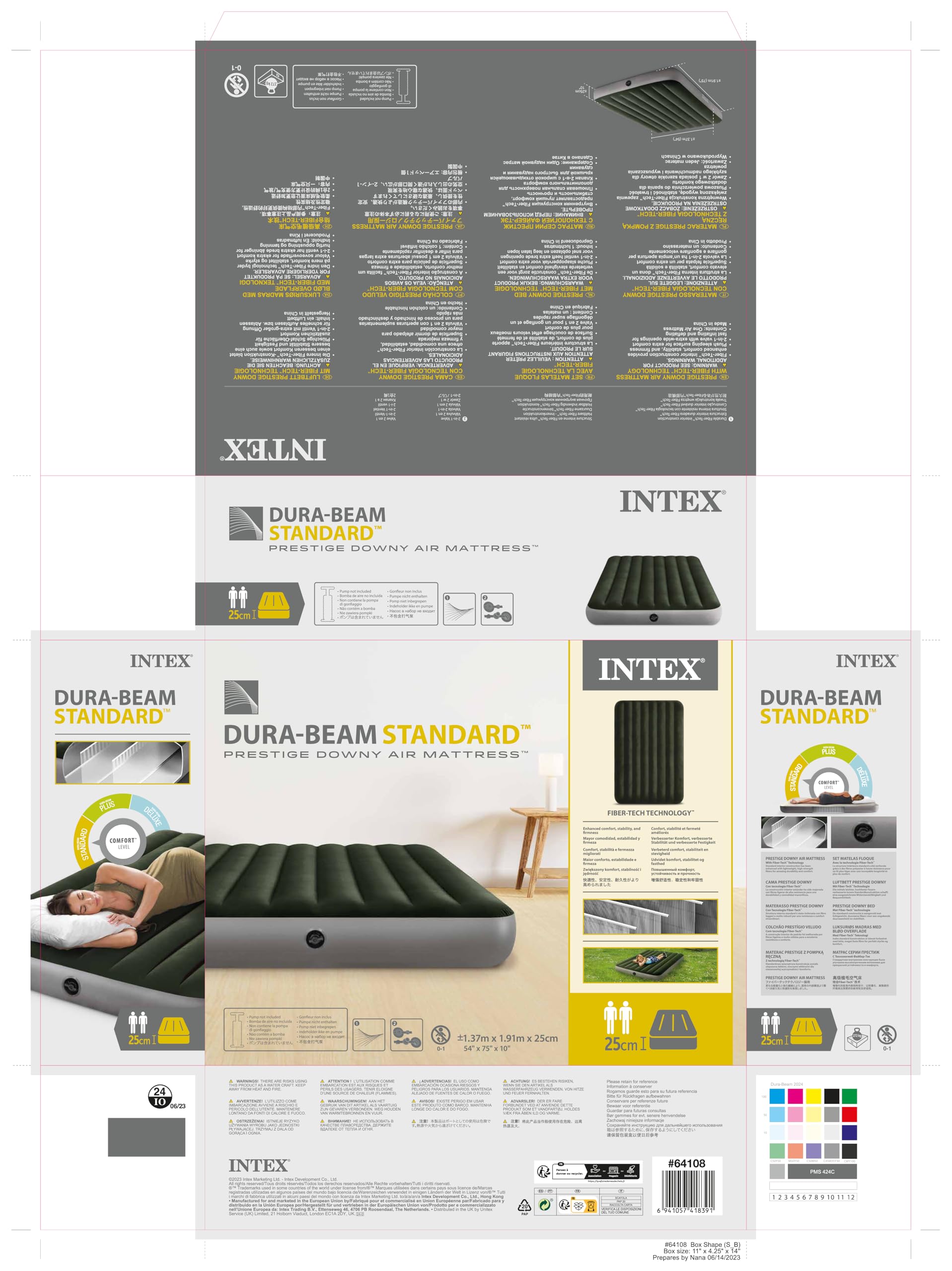 Intex - Full Dura-Beam Prestige Downy airbed (64108)