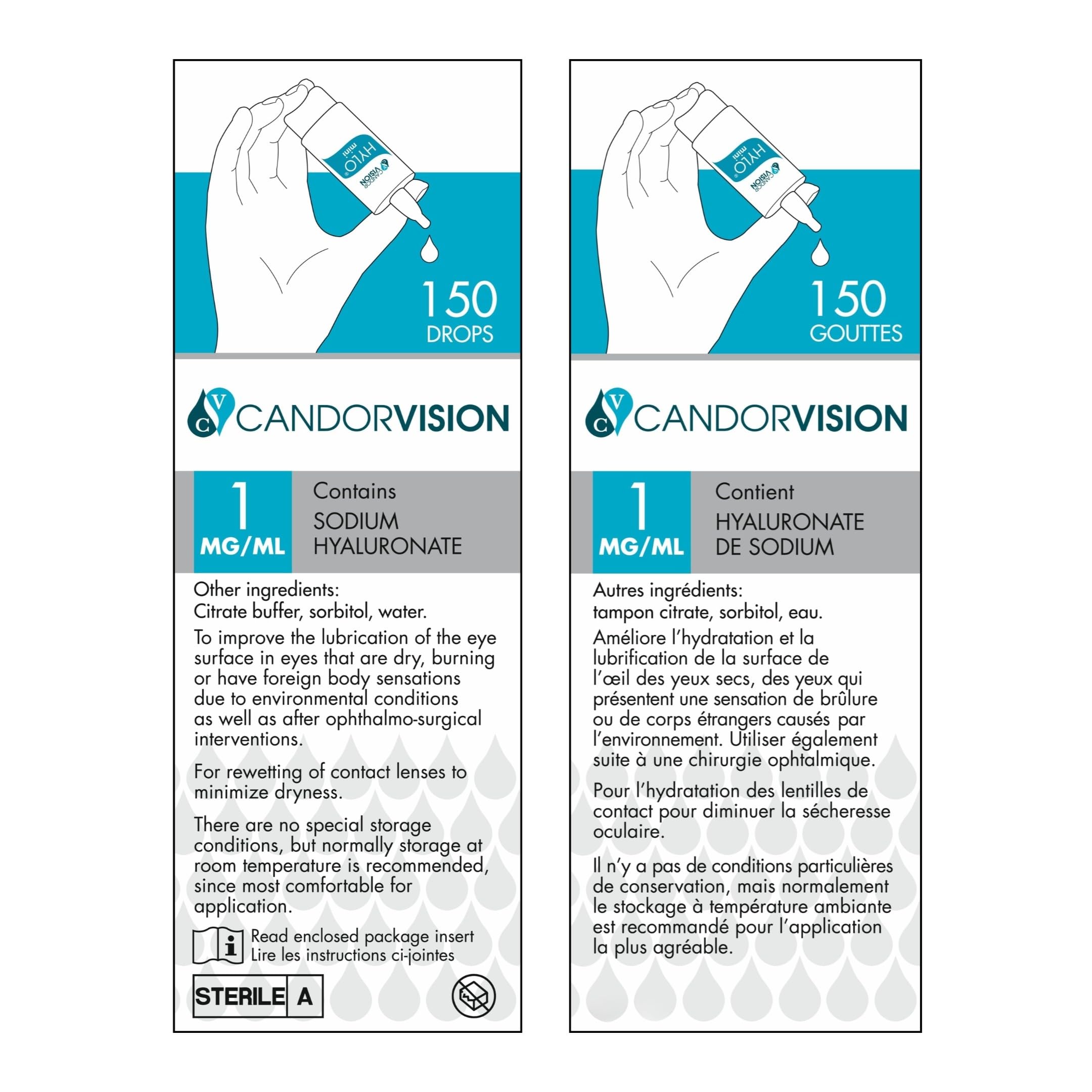 CandorVision HYLO® mini Preservative-Free Lubricating Eye Drops (150 Drops, 5ml), Immediate Long-lasting Dry Eye Relief, High Quality Sodium Hyaluronate, 6-Month Sterility, Contact Lens Compatible - 4
