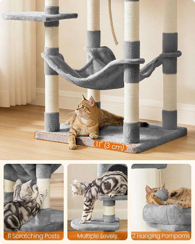 Torre para Gatos Feandrea 55.8 Pulgadas Multi-Niveles miniatura 8