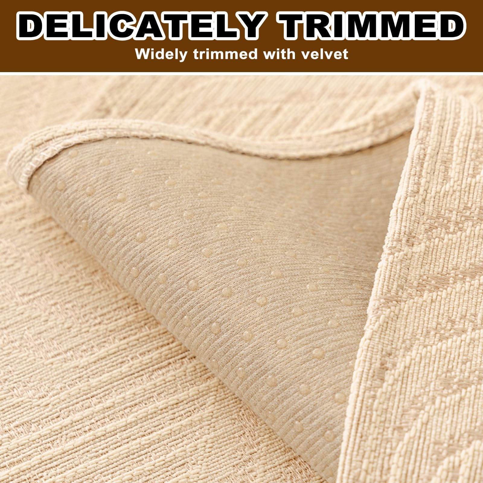 Copridivano in ciniglia, morbido cotone, spesso, antiscivolo, lavabile, protezione per divano, 80 x 290 cm, perfetto per l'arredamento della casa e proprietari di animali domestici