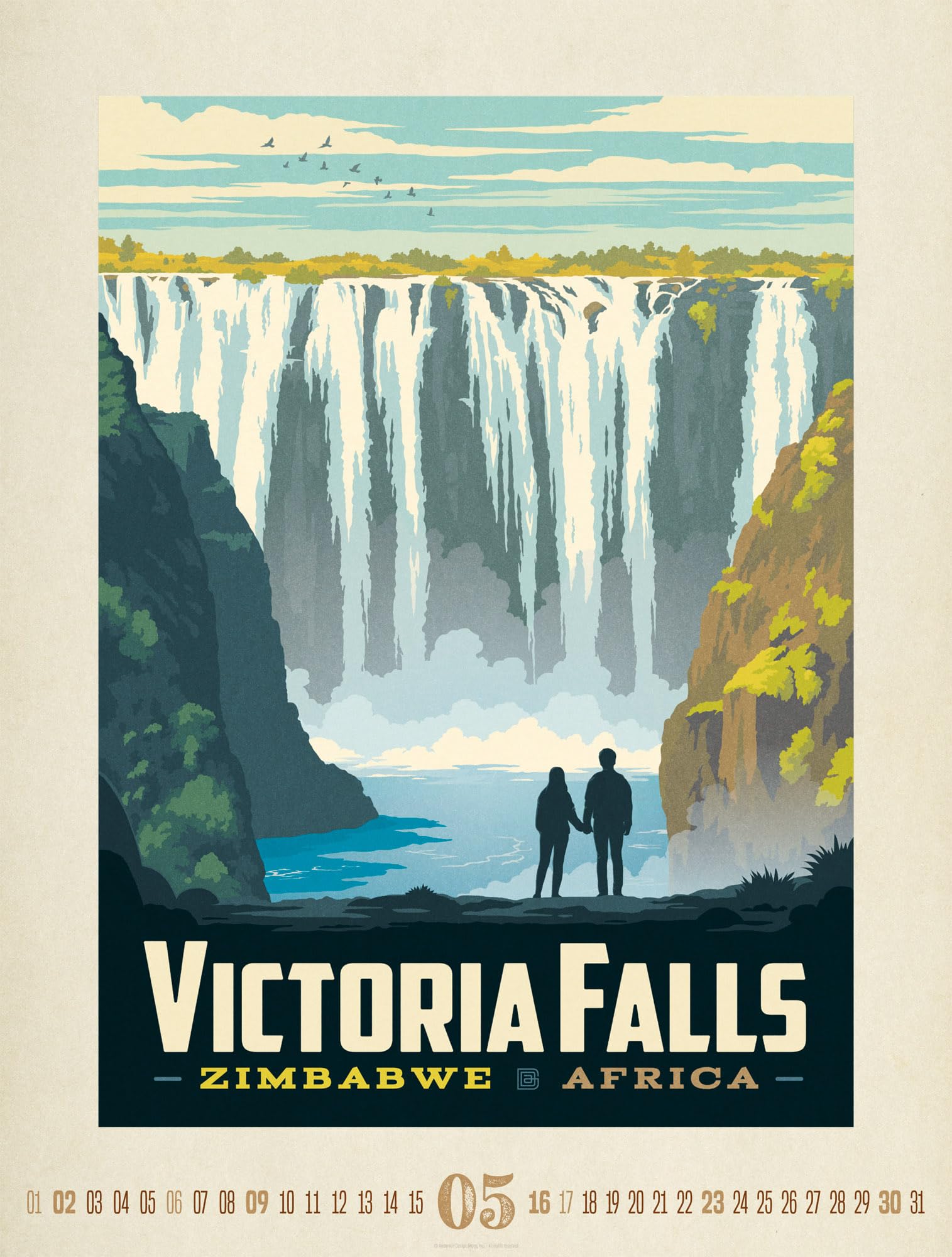 Travel Time Plakate-Kalender 2027 | Hochwertiger Vintage-Kalender im großen Hochformat (50x66 cm) | Reise-Plakate im Retro-Stil