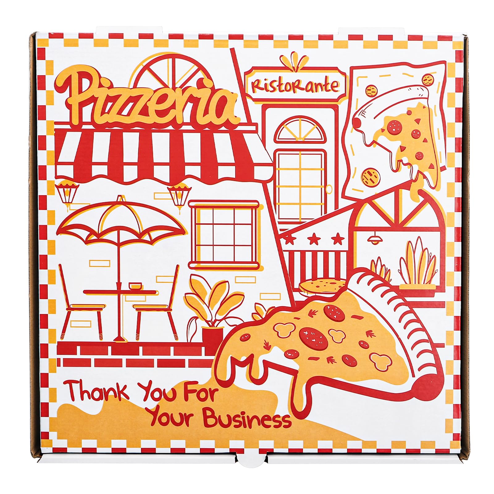 ZEAYEA Paquete de 40 cajas de pizza de 10 x 10 pulgadas, cajas de cartón blanco para pizza, resistentes a la grasa, recipientes de comida para fiestas de pizza, galletas, bodas, restaurantes