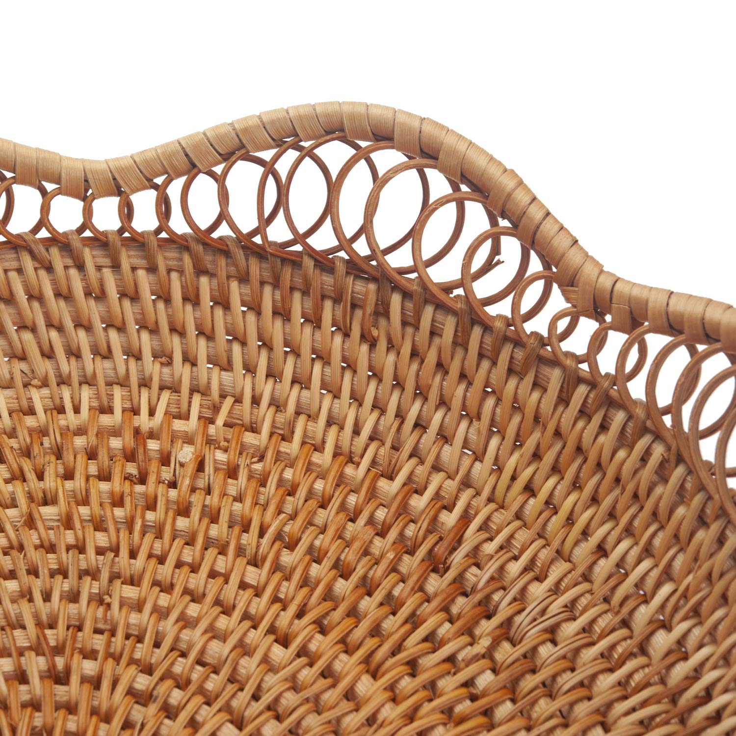 Rattan Fruit Basket - Natural Serving Tray -3
