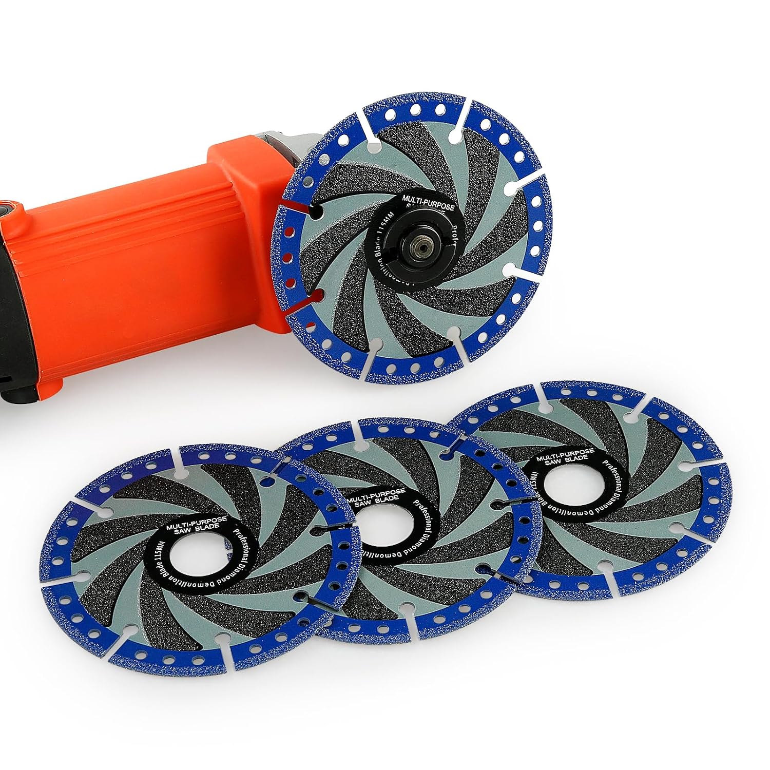LOZLIN 115mm Diamond Cutting Wheel with 22.23mm Arbor Hole - Heavy Duty Metal & Stone Cutting Blades for Steel, Iron, Reinforcing Bar, Plastic - Universal Angle Grinder Disc for Grinders & Power Tools