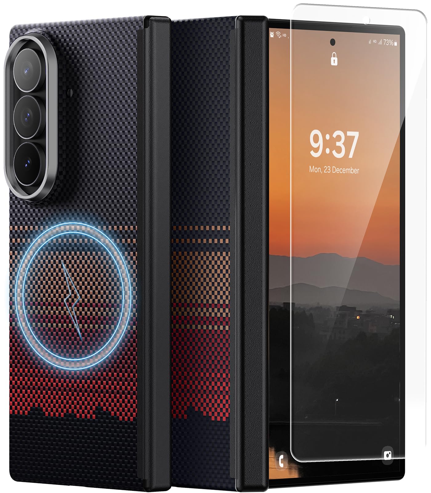 memumi Magnetische Aramidfaser-Hülle für Samsung Galaxy Z Fold 8 Ultra