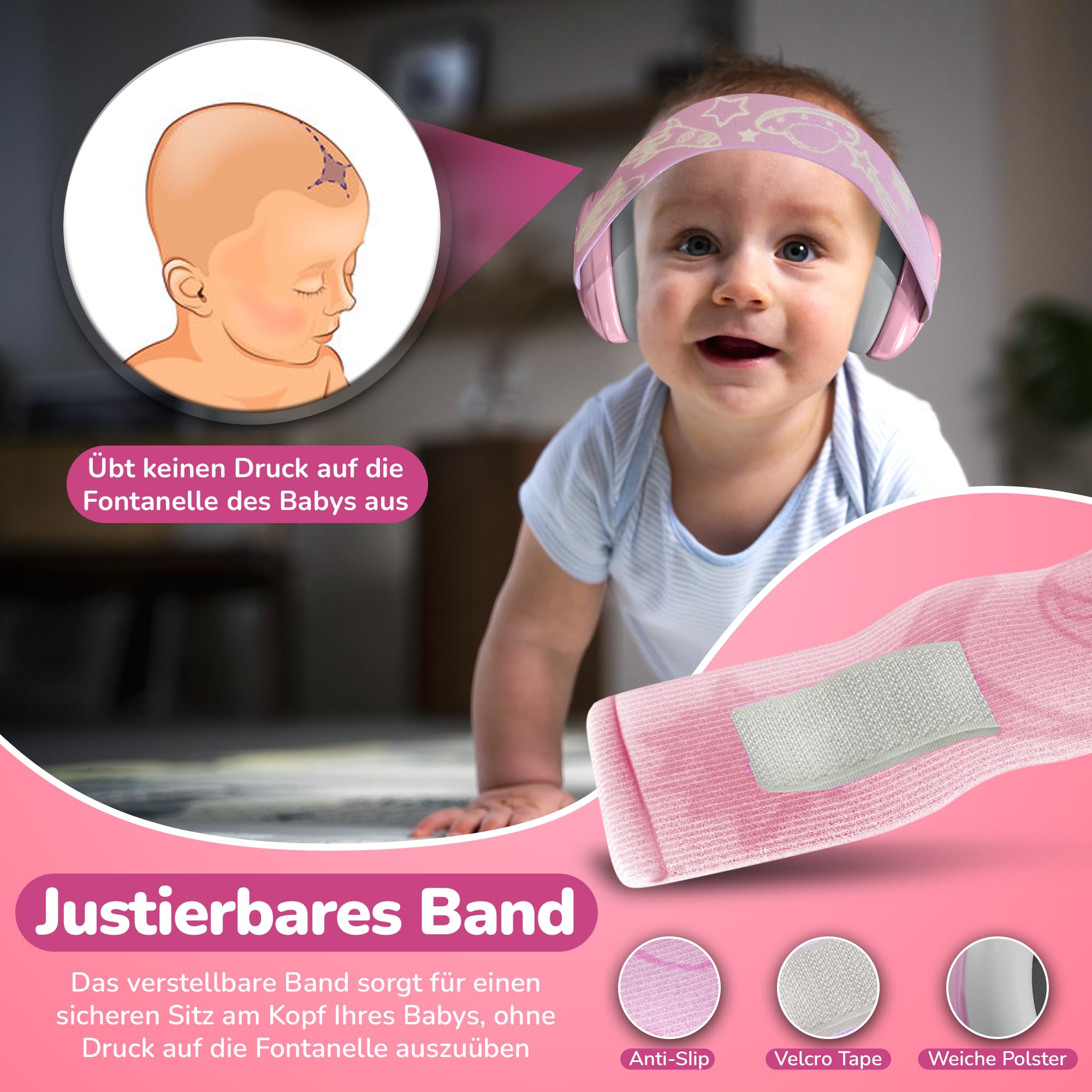 Zuverlässiger Gehörschutz für Kinder und Babys - Idealer Kinder Gehörschutz und Baby Gehörschutz für aktive Familien unterwegs - Lärmschutz Kopfhörer