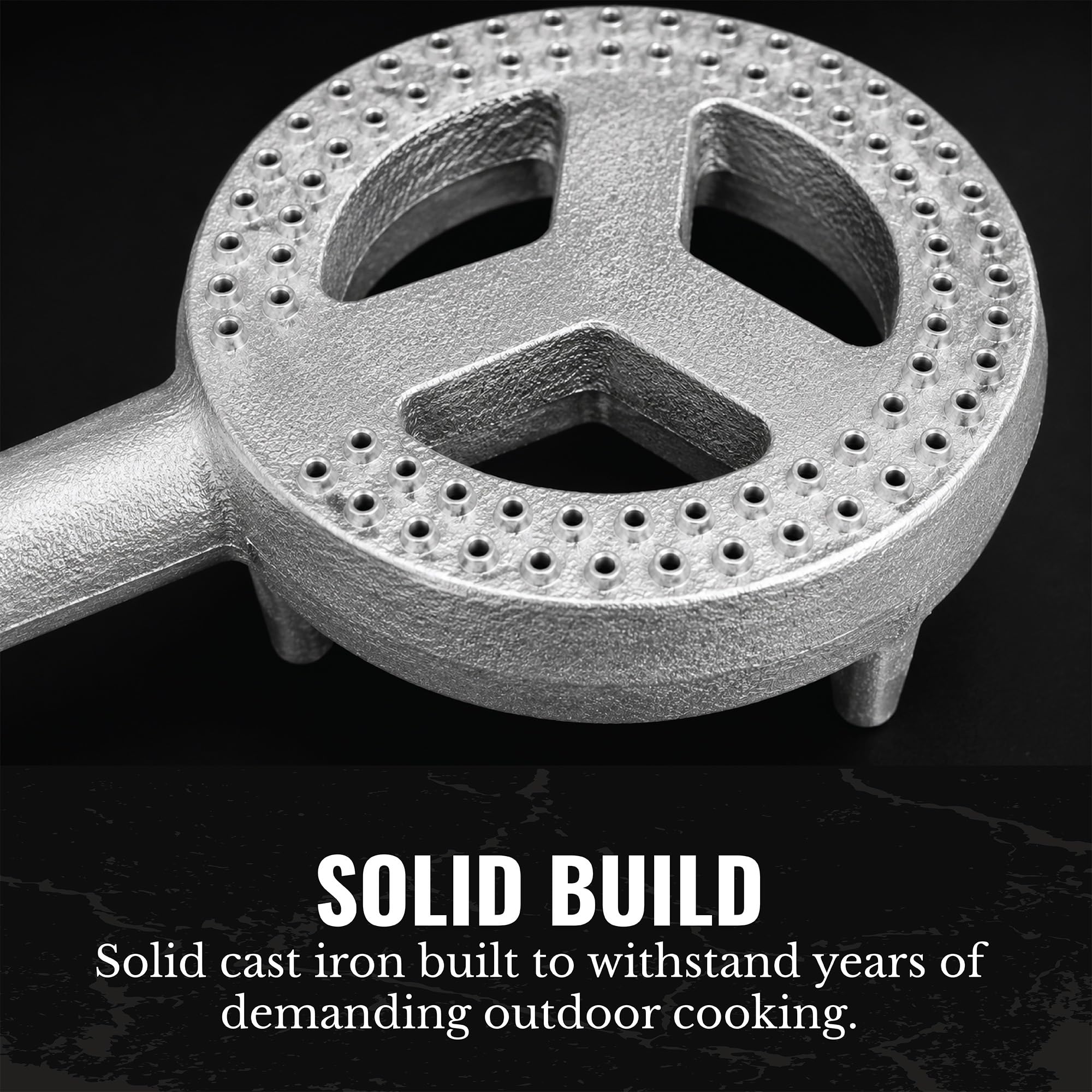 GasOne Hochdruck-Brennerkopf aus Gusseisen mit Messing-Aufnahmeöffnung (50250.0)