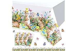 Tudomro 3 Pack Easter Tablecloth Bulk: The Perfect Disposable Rectangle Cover for Your Easter Celebration