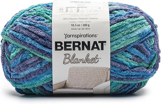 Bernat Blanket, Ocean Shades, 300g, Blue