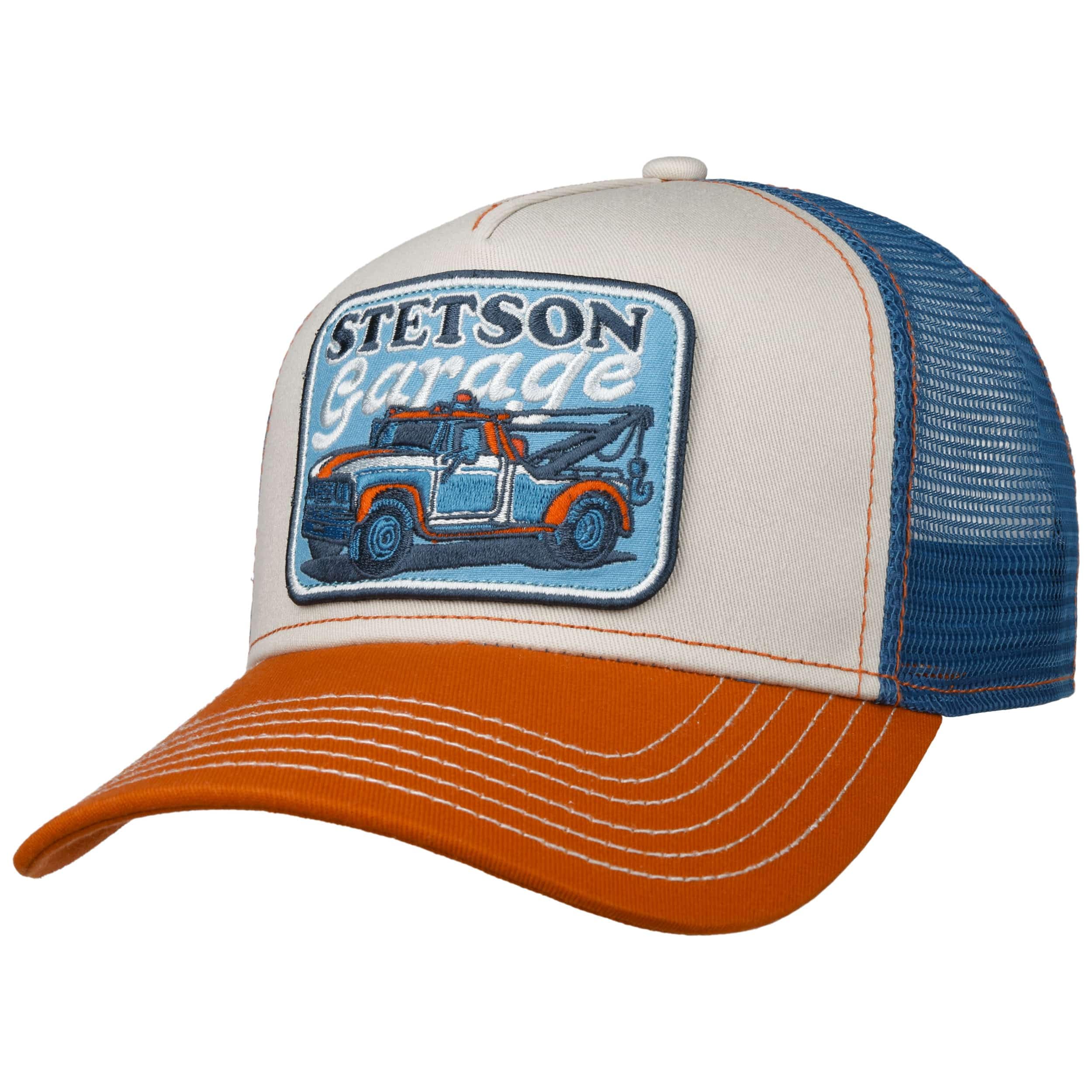 Stetson Towing Service Trucker Snapback Mesh Cap 100% Cotton Men Summer Winter Blue