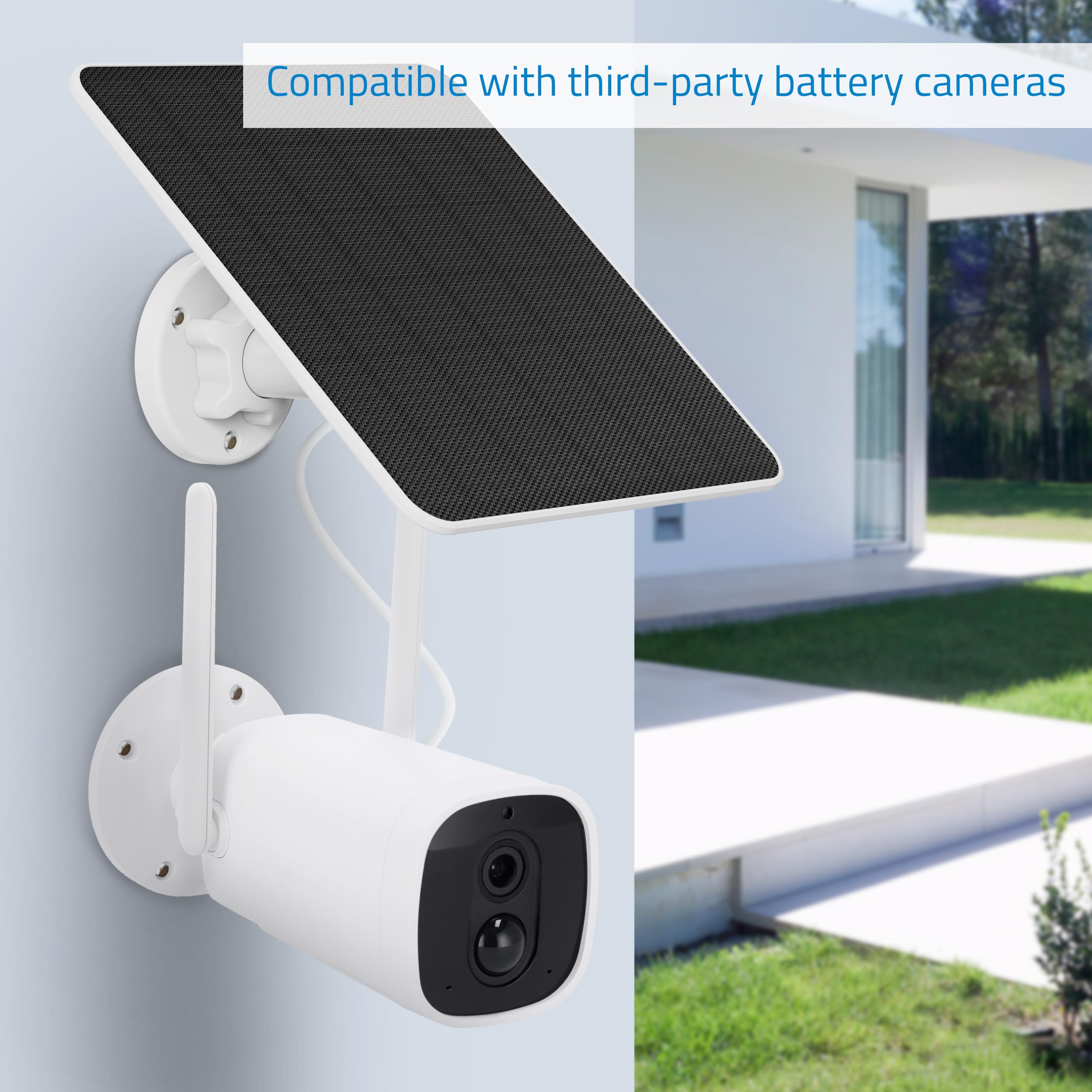 NIVIAN Solarpanel 9 W für IP-Sicherheitskameras, kompatibel mit Ezviz C3A und BC1C, 3 Stück