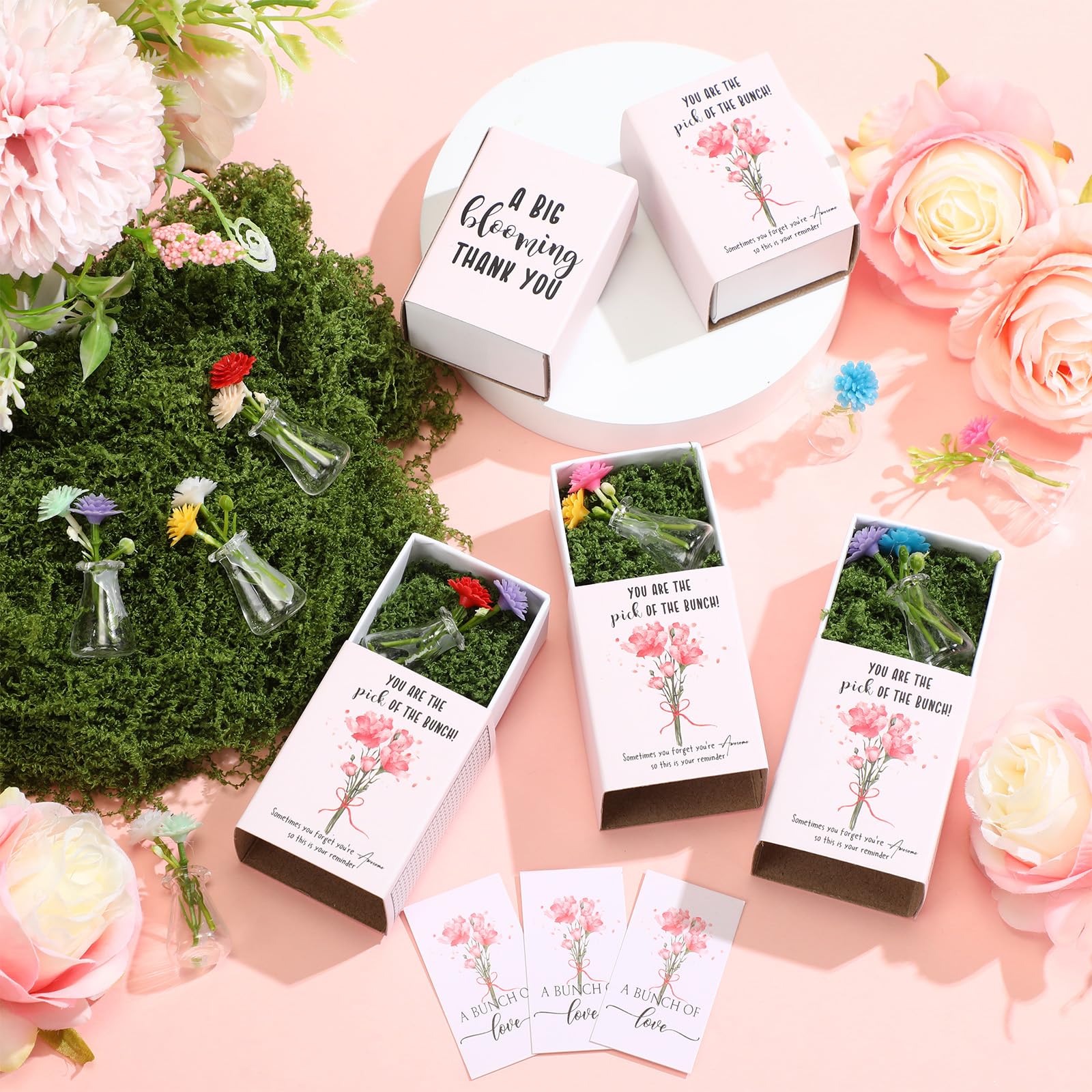 Oneant 24 Sets Employee Appreciation Gifts Bulk Luminous Mini Vases - View #3