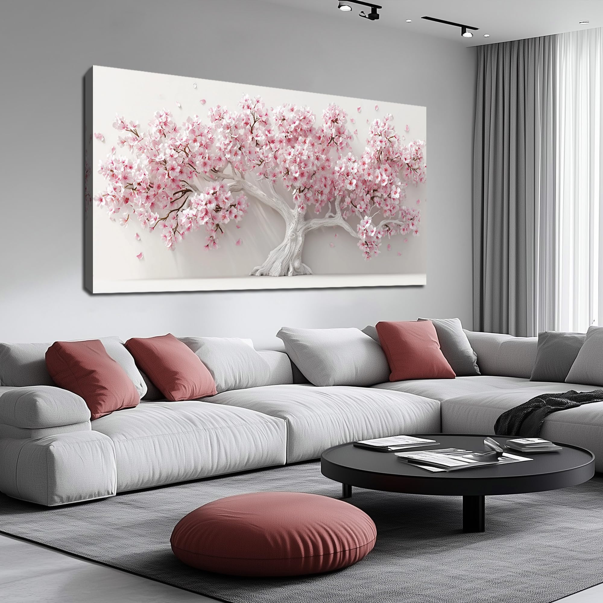 AOZEMI Tree Wall Art White Pictures Art for Living Room