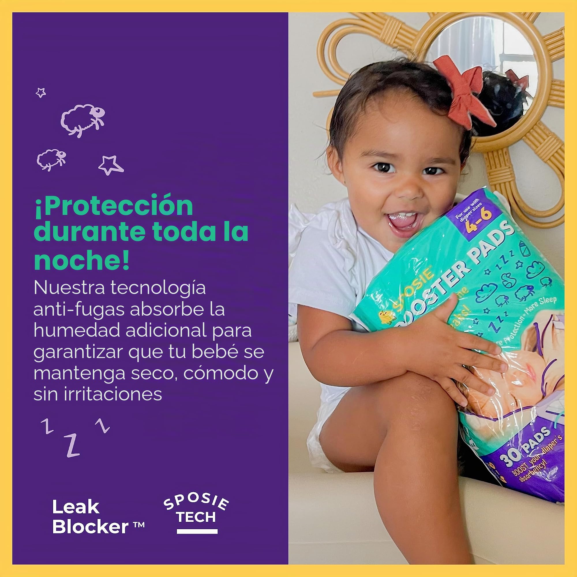 Select kids Booster Pads - Paquete de 30 almohadillas para pañales