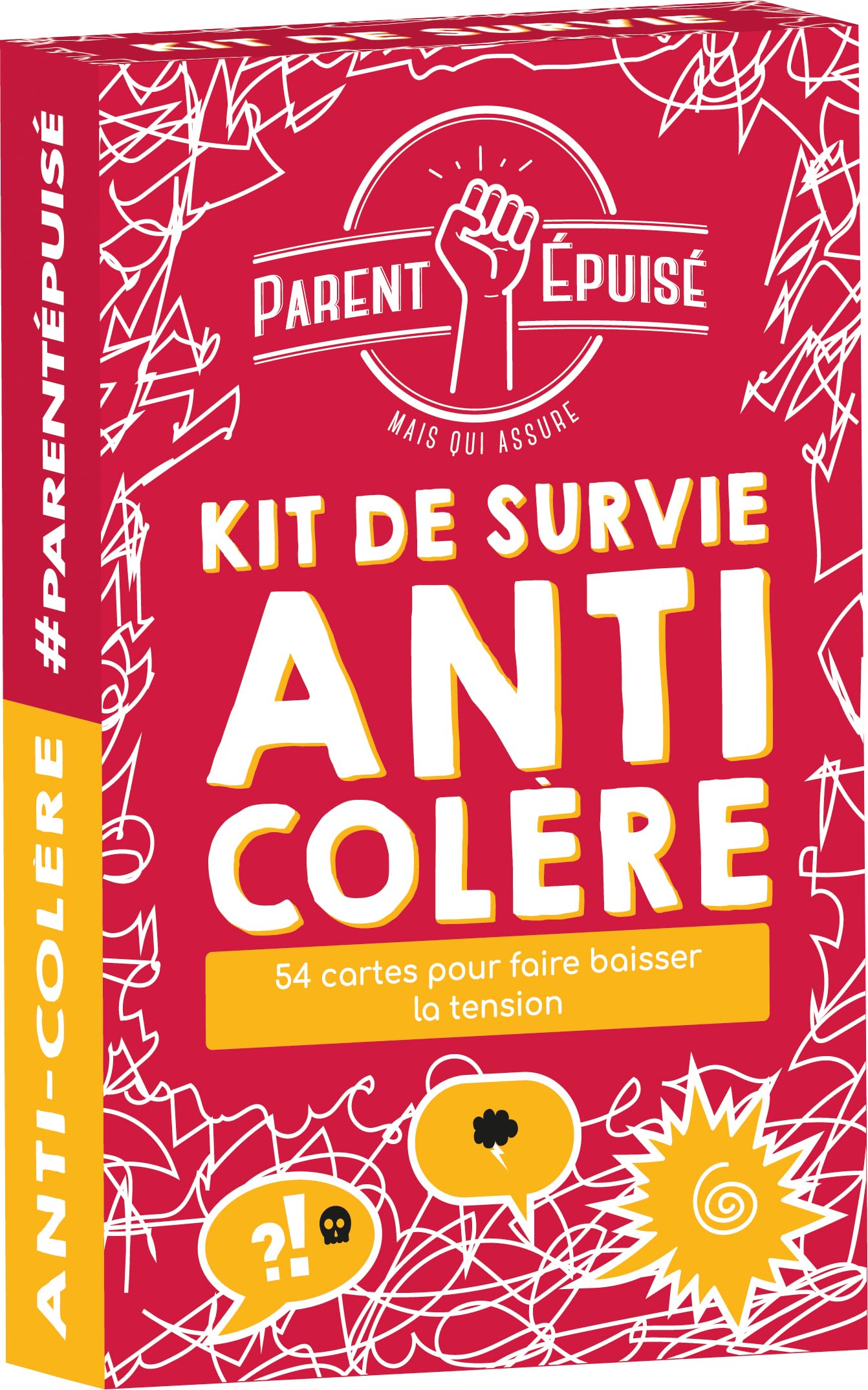 Asmodee – Genitore Esaurito: Kit Di Sopravvivenza Anti-Rabbia – 54 Carte Per Bambini Dai 4 Anni In Su – Gioco Da Tavolo