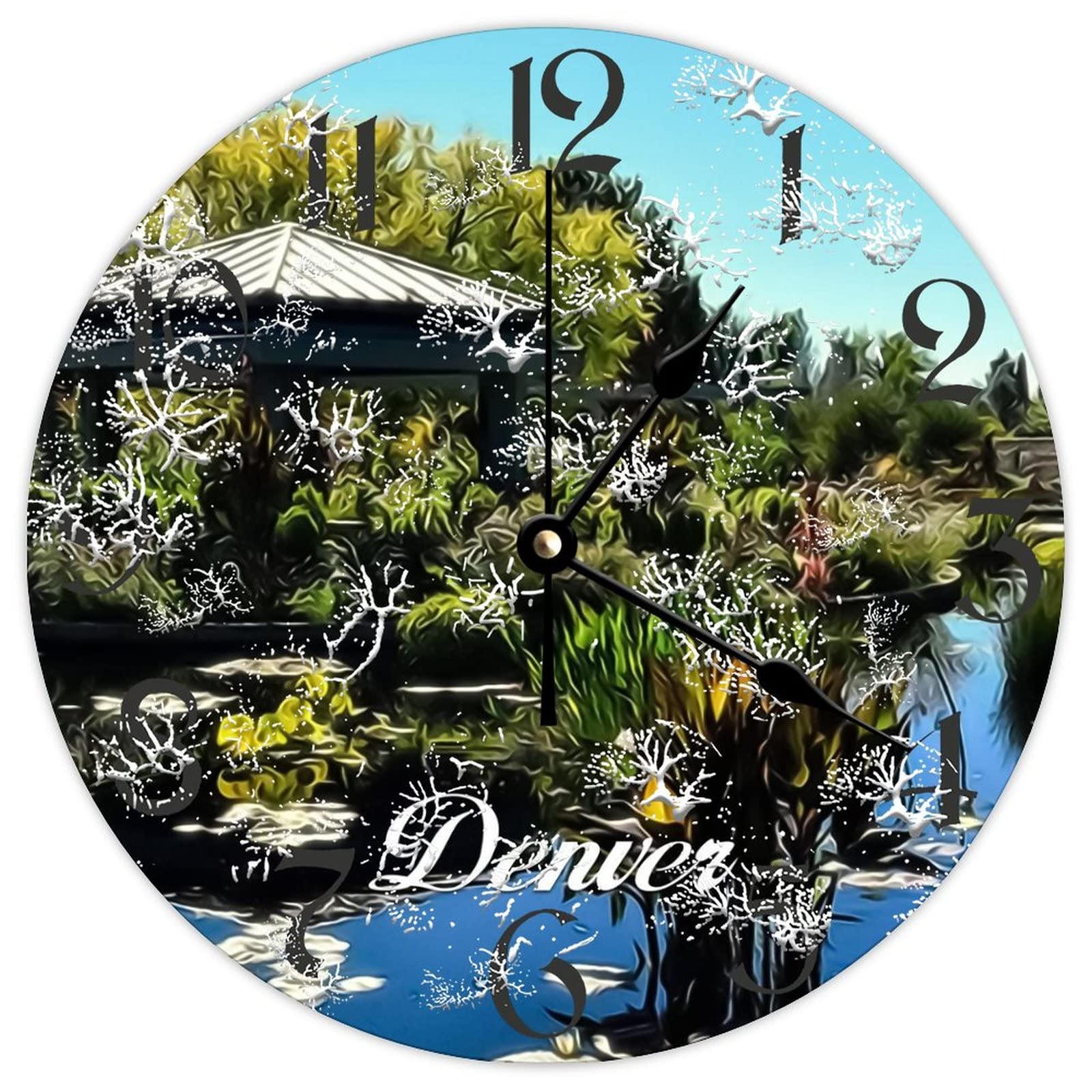 Horloge silencieuse Denver City en bois pour un intérieur calme