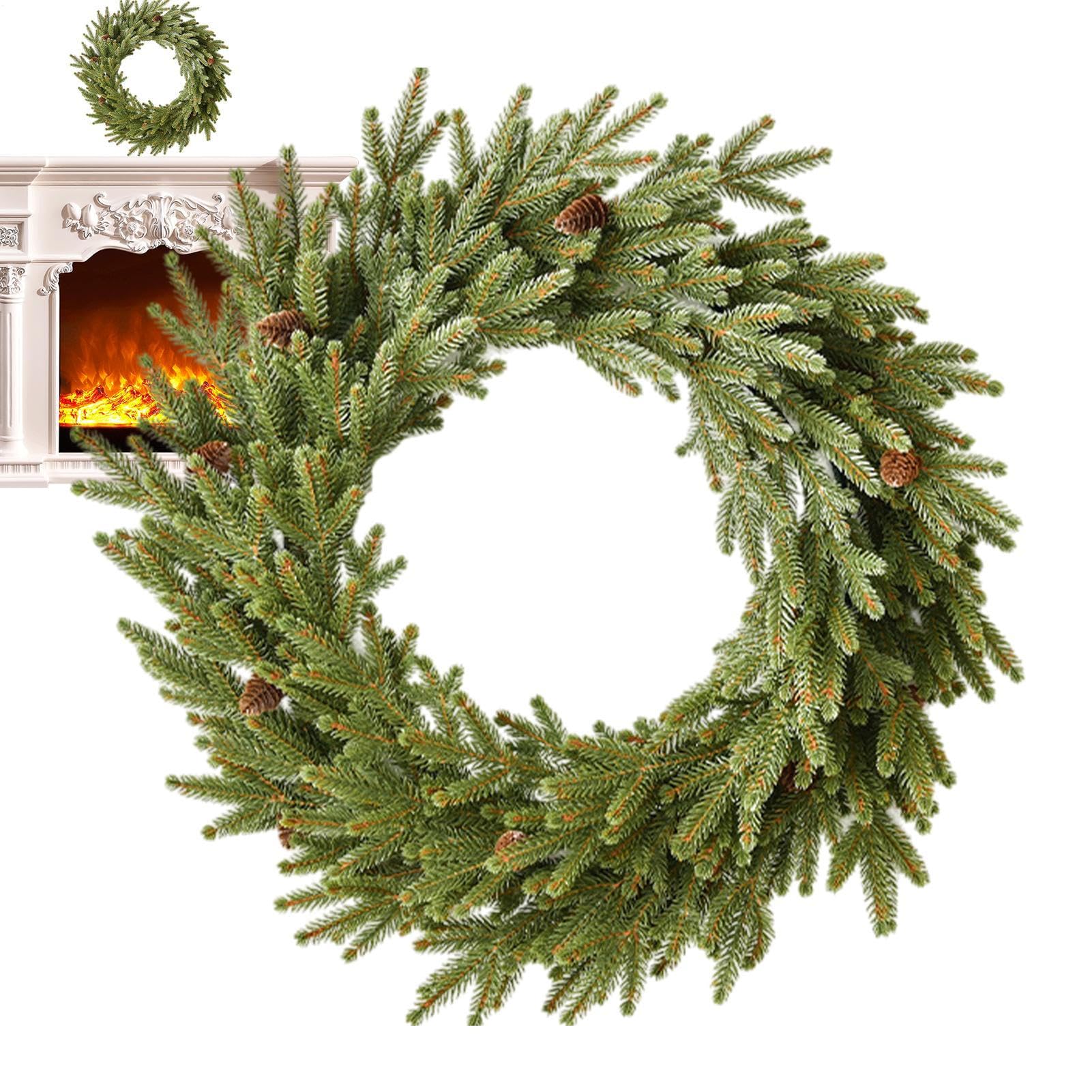 Weihnachts-Türkranz 58 cm Kieferngrün Wanddekoration für die Haustür