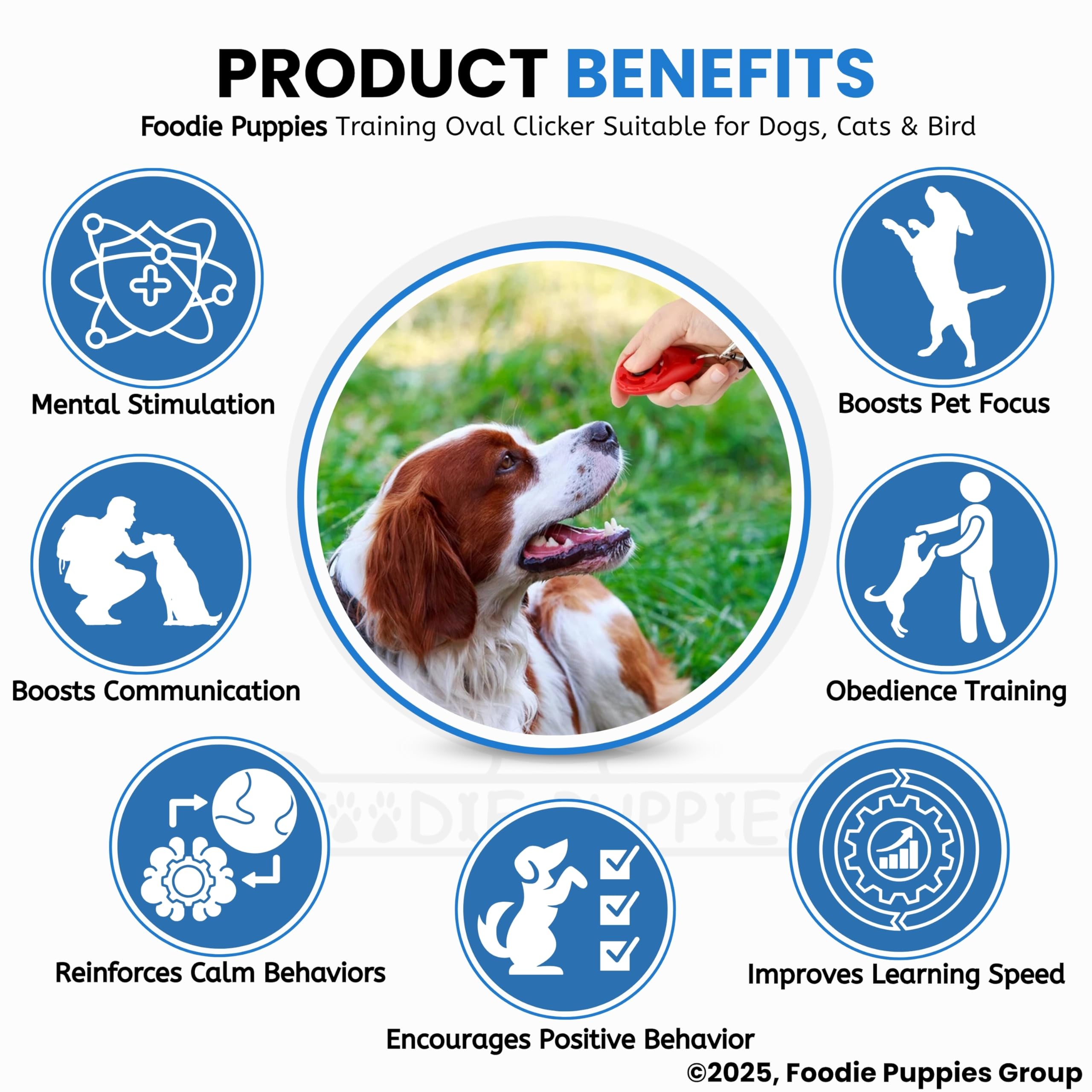 Foodie Puppies Dog Training Clicker with Wrist Strap - (Oval Clicker) | Durable, Easy to Use, Pet Training Clicker Perfect for Cats, Puppies and Birds for Behavioral Training, (Colour May Vary) 3