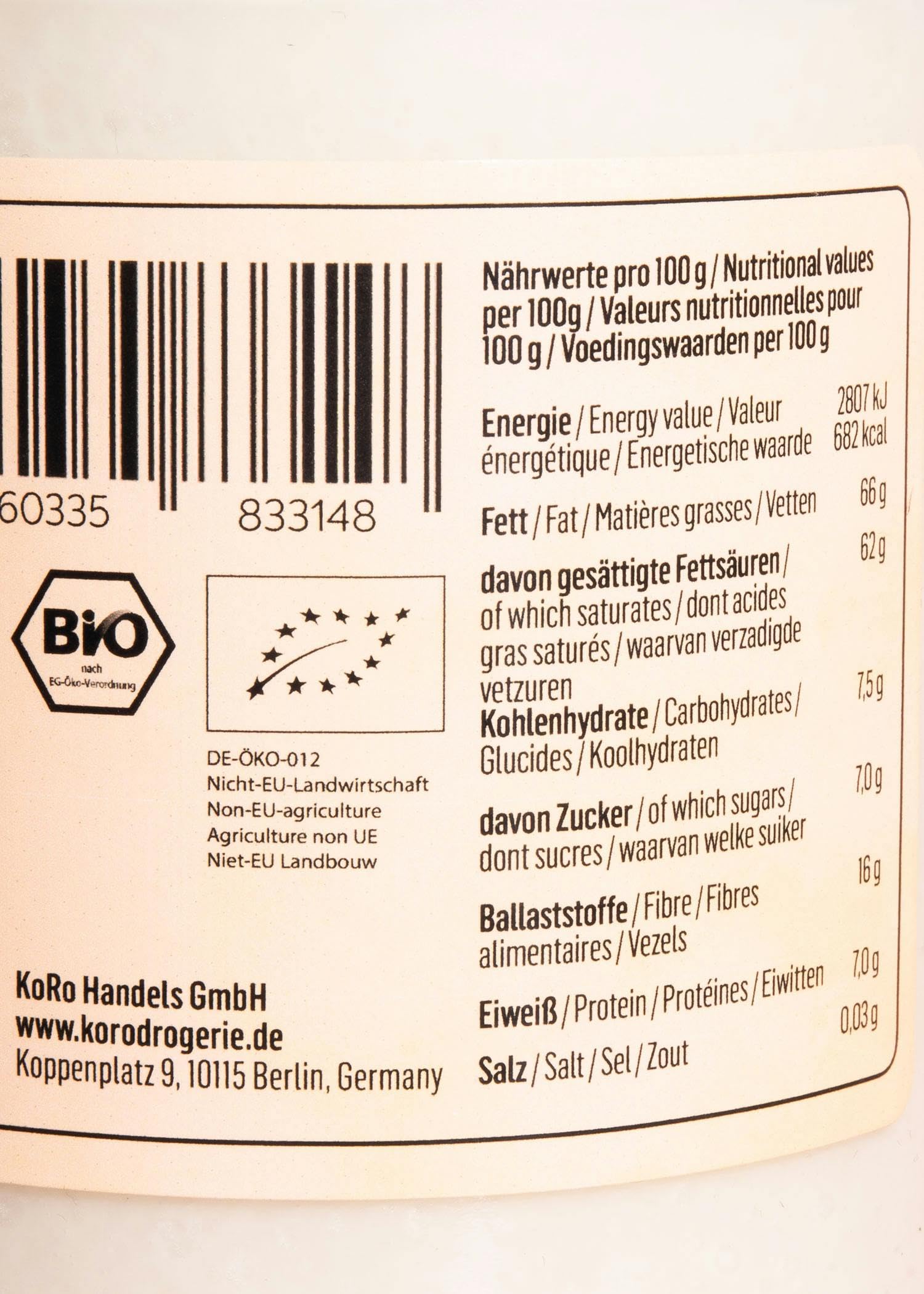 KoRo - Crema di cocco bio 100% 6 x 450 g - crema spalmabile biologica al cocco senza zucchero, 100% cocco biologico, burro senza glutine, per dolci, gelati e torte