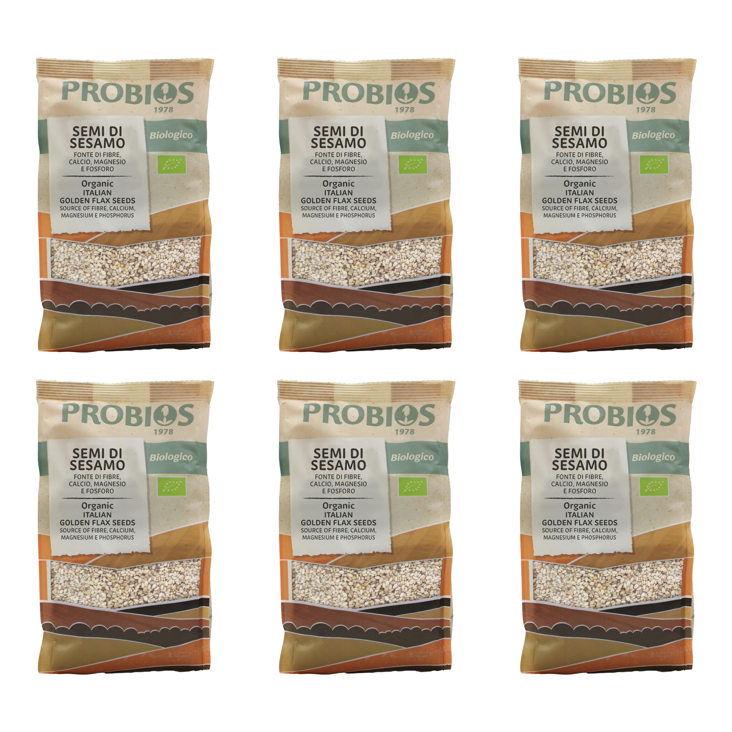 Probios Semi di sesamo biologici - Ricchi di fibre e proteine ​​vegetali - senza glutine semi sesamo - Confezione da 6 (6 x 300 g)
