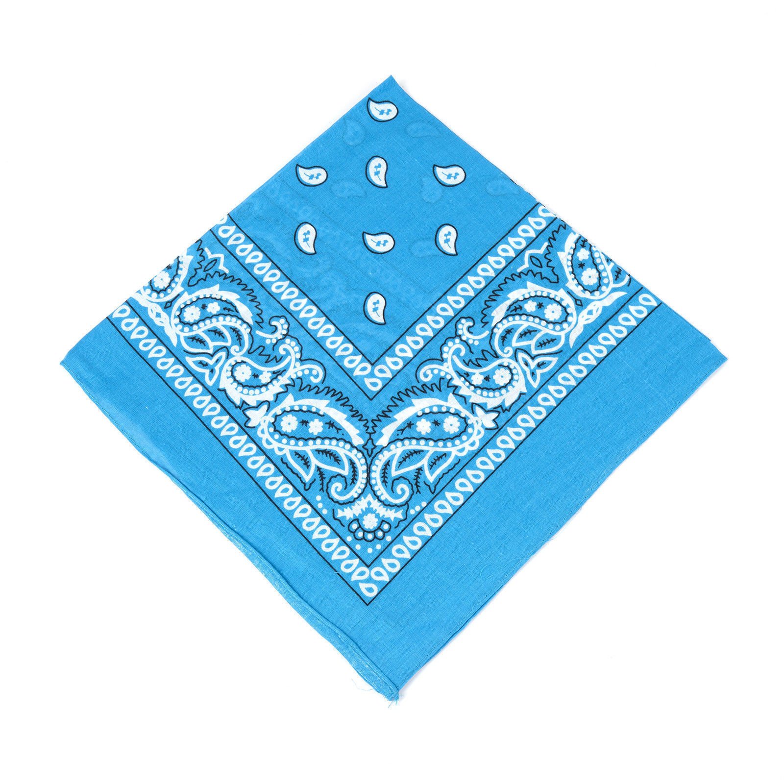 Bargain Village Men's Turquoise [Uk Seller] /Wo's Bandana Head Scarf Neck Scarves Paisley 100% Cotton (Turquoise)
