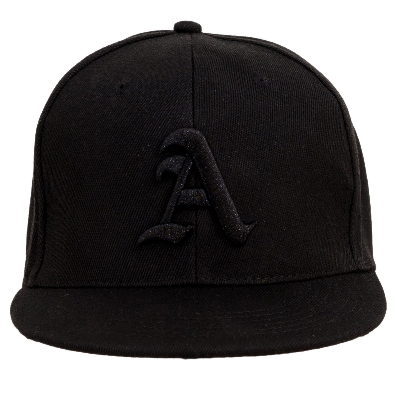 4sold Snapback Hat with Raised 3D Black Embroidery Letter Baseball Cap Hip-Hop Cap Hat Headwear (Adult, A)