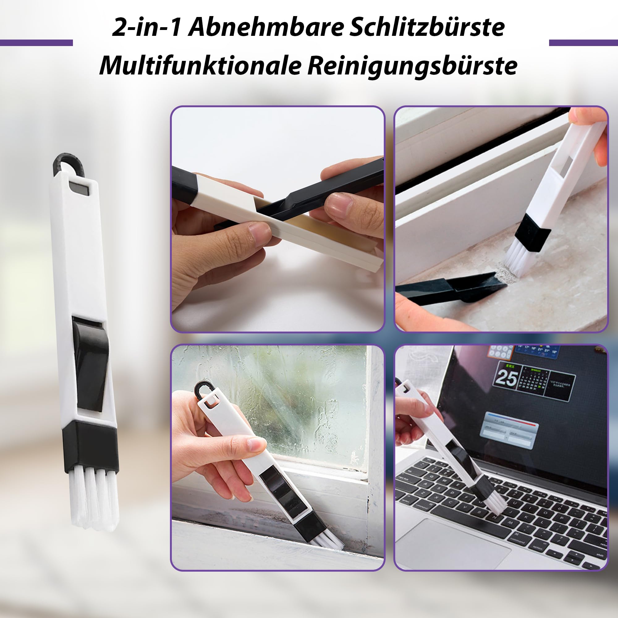 Verlängerungsrohr kompatibel mit Dyson V7 V8 V10 V11 V15 - Ersatz Teleskop-Saugrohr für Dyson, Starres Verlängerungsstange mit 2-in-1 Bürste, Zubehör für Staubsauger, Lila