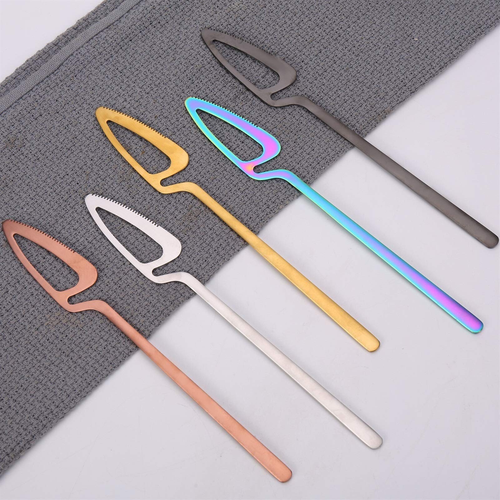 24pcs 18/8 Setware de acero inoxidable Set de vajilla Rose Oro Cubiertos Colgante Copa Cuchara Cuchillo Western Cutleri Silaterra (Color : Matte black)