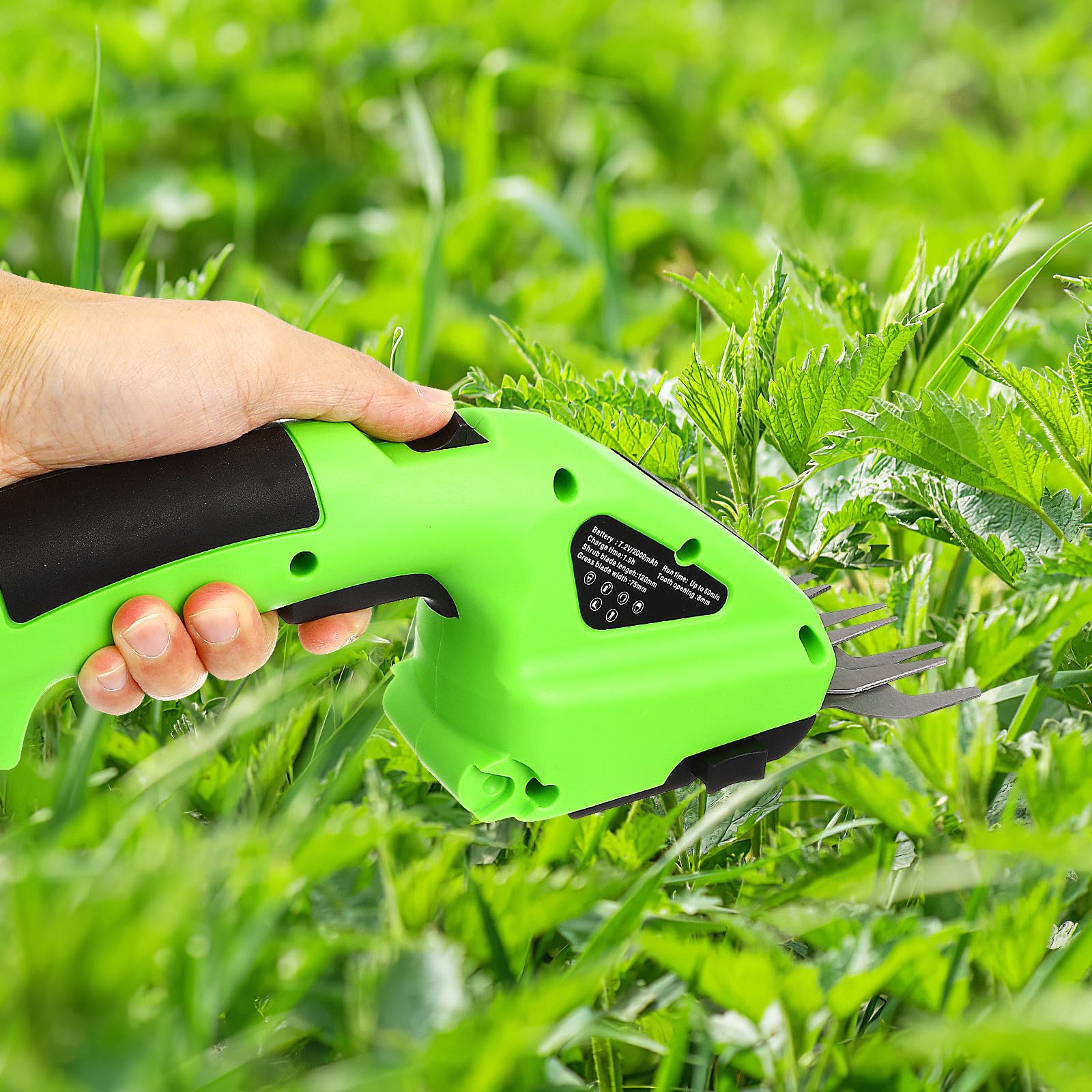 Generic Podadora Eléctrica Recargable para Jardín Cuchillas de Aleación y Mango Ergonómico para Recorte Rápido y Duradero en Césped y