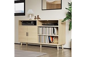 Cozy Castle Stereo Cabinet: The Oak Oasis for Your Vinyl Collection