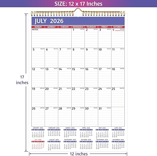Miniatura 8 de Calendario de pared 2024-2025  Calendario de pared 2024-2025, calendario mensual de 18 meses, julio 2024 a diciembre 2025, 11.5 x 14.5 pulgadas,
