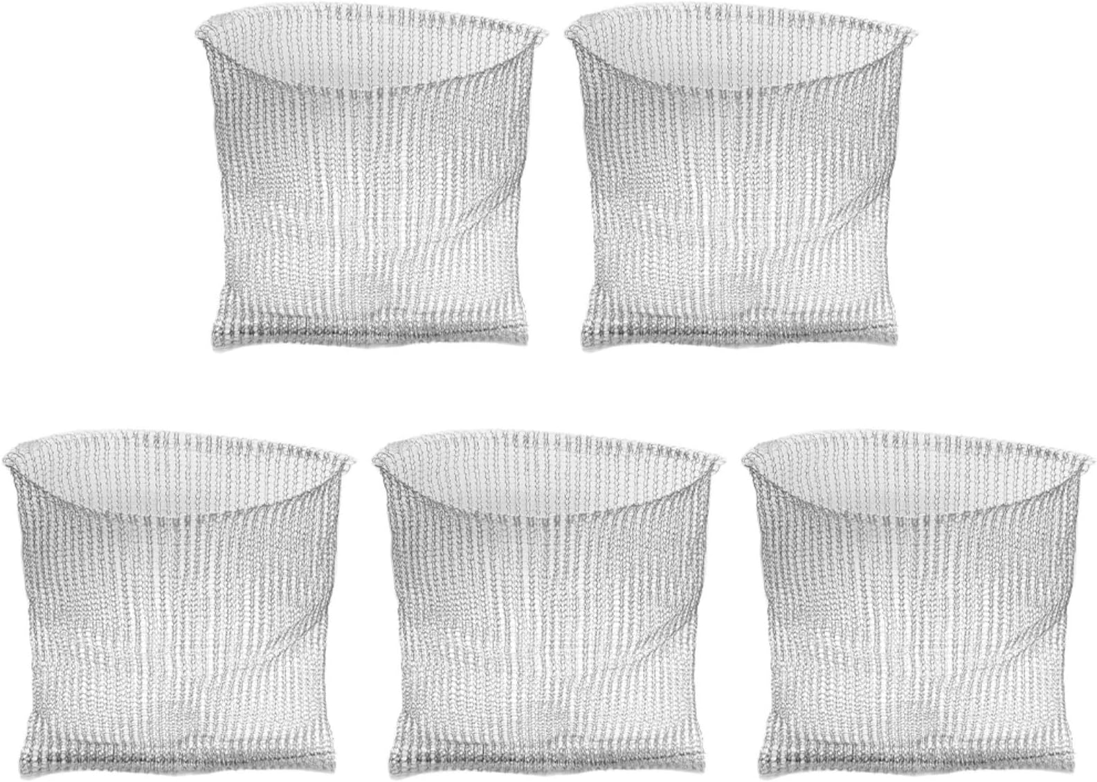 Pack of 5 Plant Root Protection Baskets, 5 Gallons, Gopher, Proof, Mole, Vole, Stainless Steel, Wire Baskets for Plants, Root Protection, 12 x 6 Inches (30 x 15 cm)