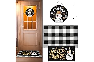 Let It Snow Snowman Doormat Decor Kit