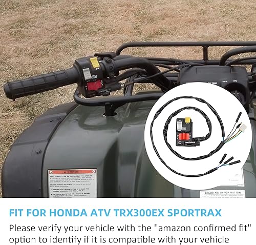 Miniatura 7 de M MATI 35200-HC4-004 Interruptor de control de botón de parada de arranque para Honda FourTrax 300 TRX300 TRX300FW 1988-1995 35200-HC5-000