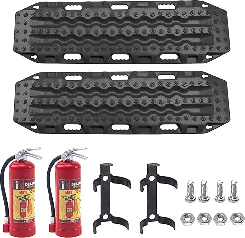 Extintor de incendios a escala RC y escalera de arena, rampas de recuperación de tablero, accesorios de decoración compatibles con TRX4 Axial SCX10