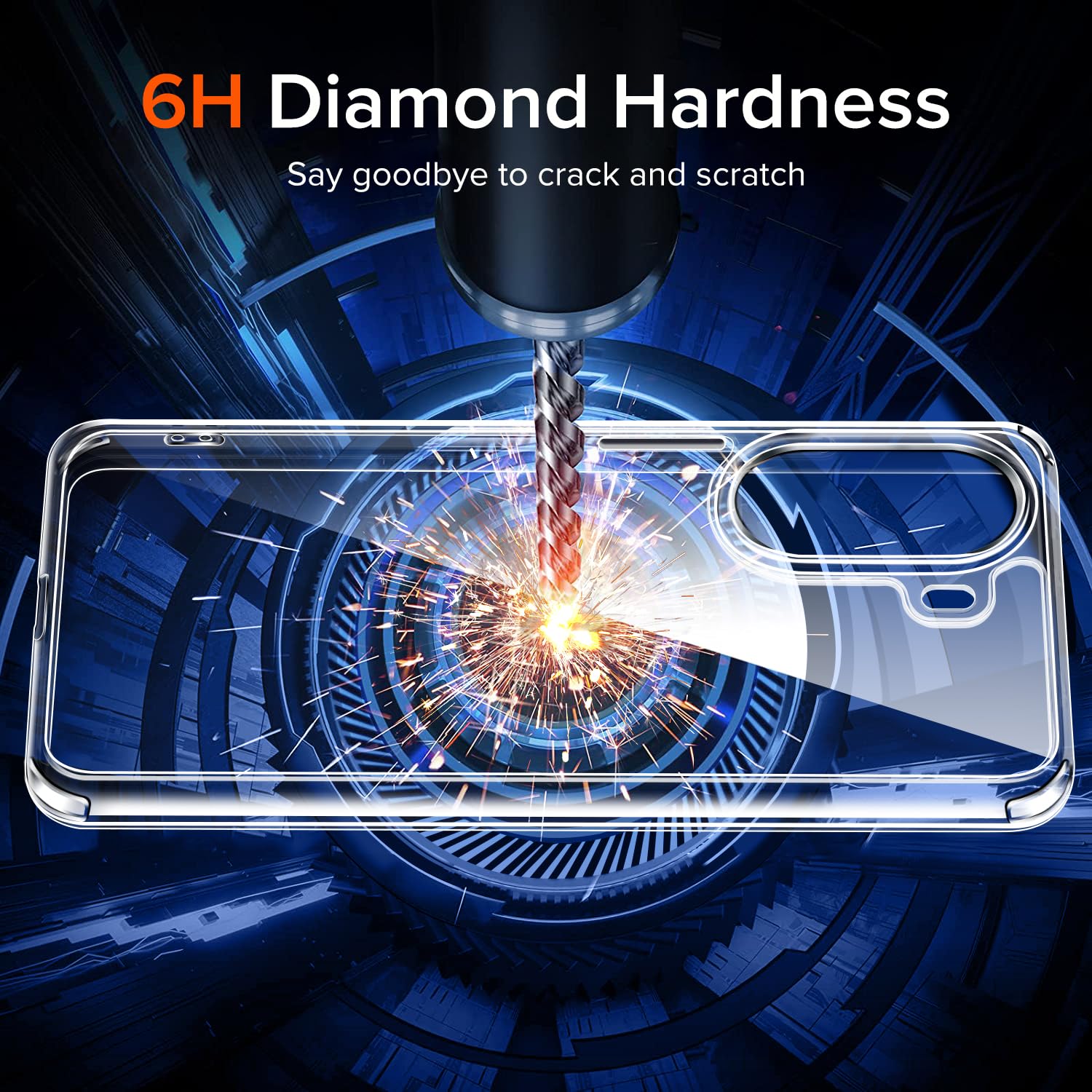 iVoler Ochrona przed żółknięciem przezroczysty pokrowiec do Xiaomi Poco X7 Pro 5G z 2 sztukami szkła hartowanego, [odporny na wstrząsy klasy wojskowej] przezroczysta cienka obudowa