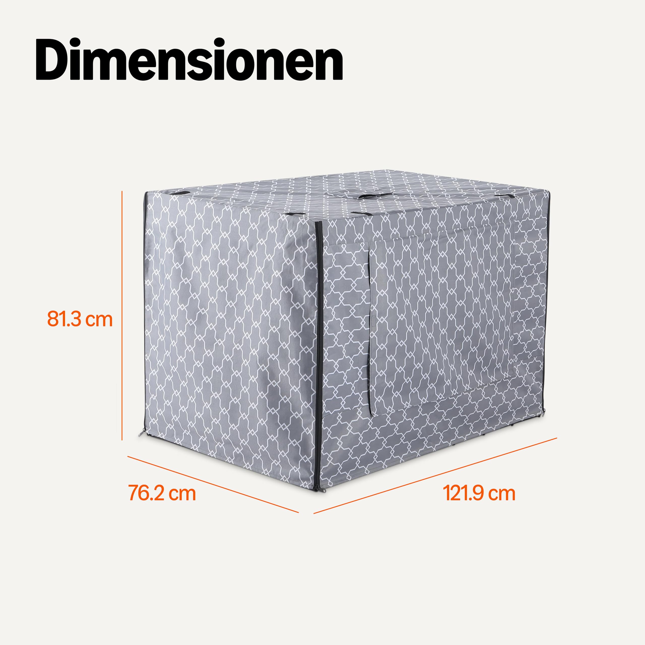 Amazon Basics Hundekäfigabdeckungen, Kistenabdeckungen für Hundekäfige, 121.9 cm, Muster