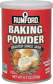 Rumford Aluminum Free Baking Powder, Canisters, 8.1 Ounce (Pack of 2)