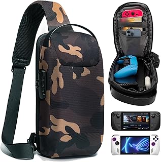 Ferbao Carrying Case Bag for ROG Ally Gaming Consoles,Protective Storage Bag Crossbody Shoulder Bag for Steam Deck Game Console & Accessories