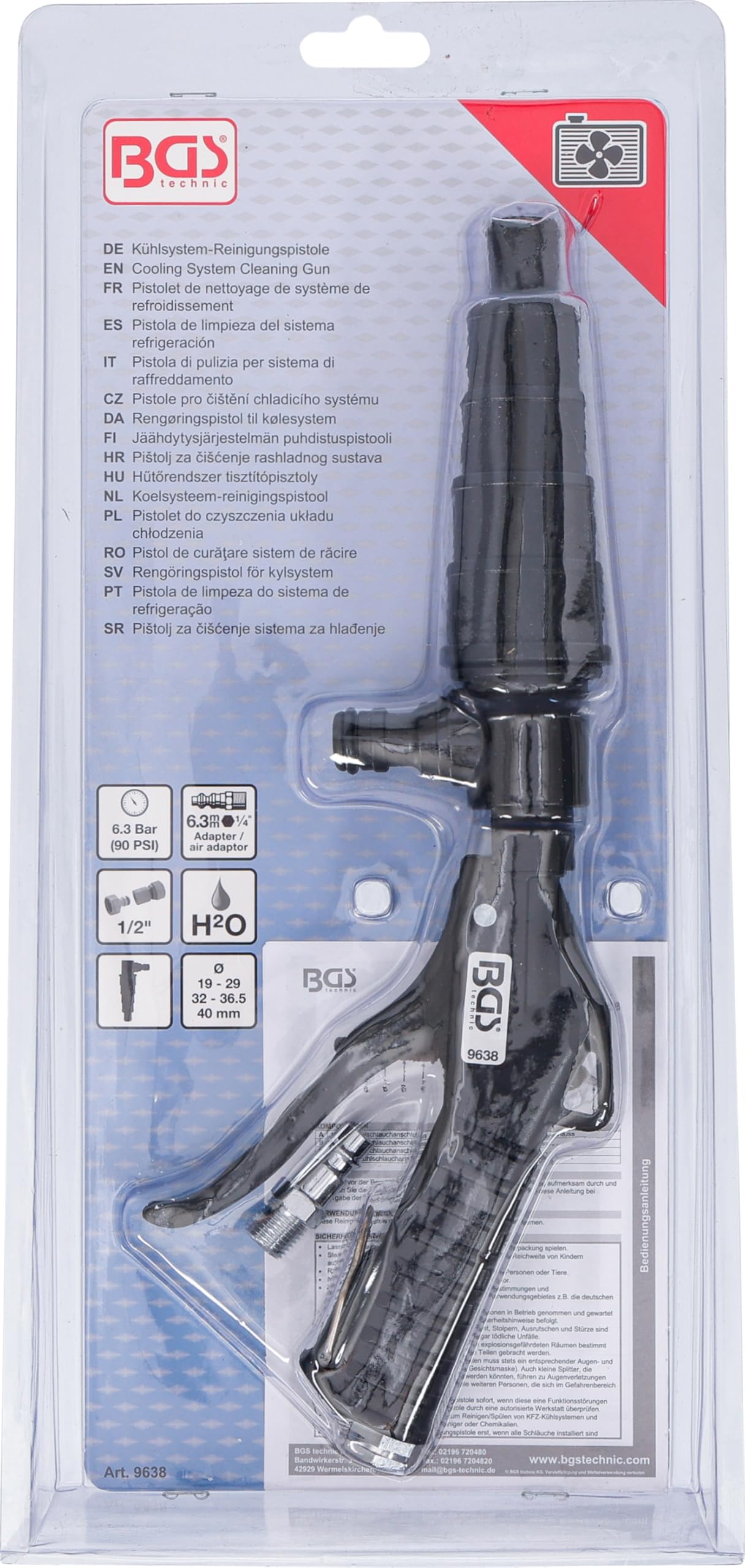 BGS 9638 | Pistola di pulizia per sistema di raffreddamento