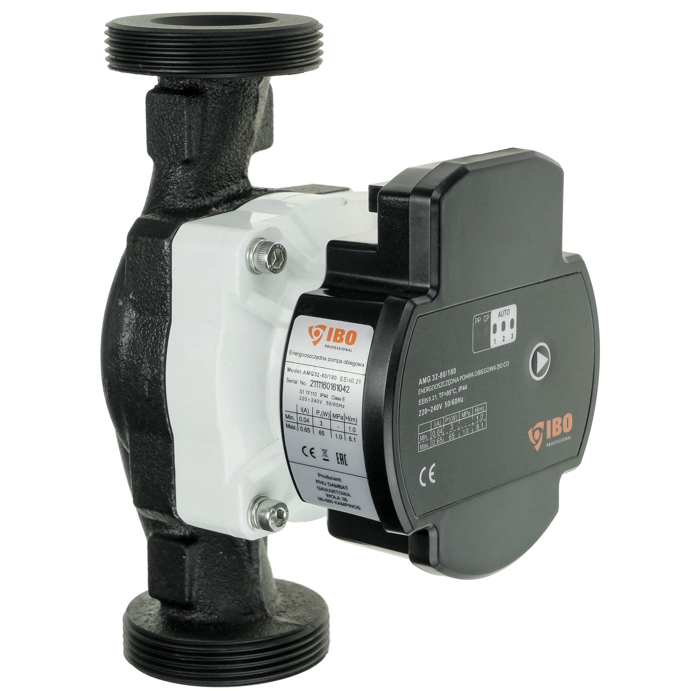 Pompe de chauffage IBO AMG 32-80/180 PWM de circulation haute performance