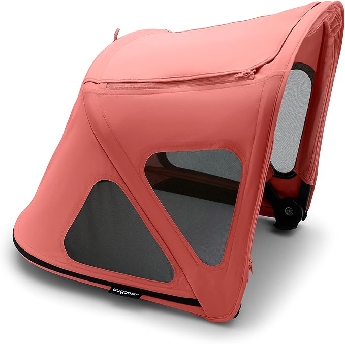 Bugaboo Capota ventilada Fox y Cameleon, extensible para una protección adicional y una protección solar óptima, repelente al agua, Sunrise Red