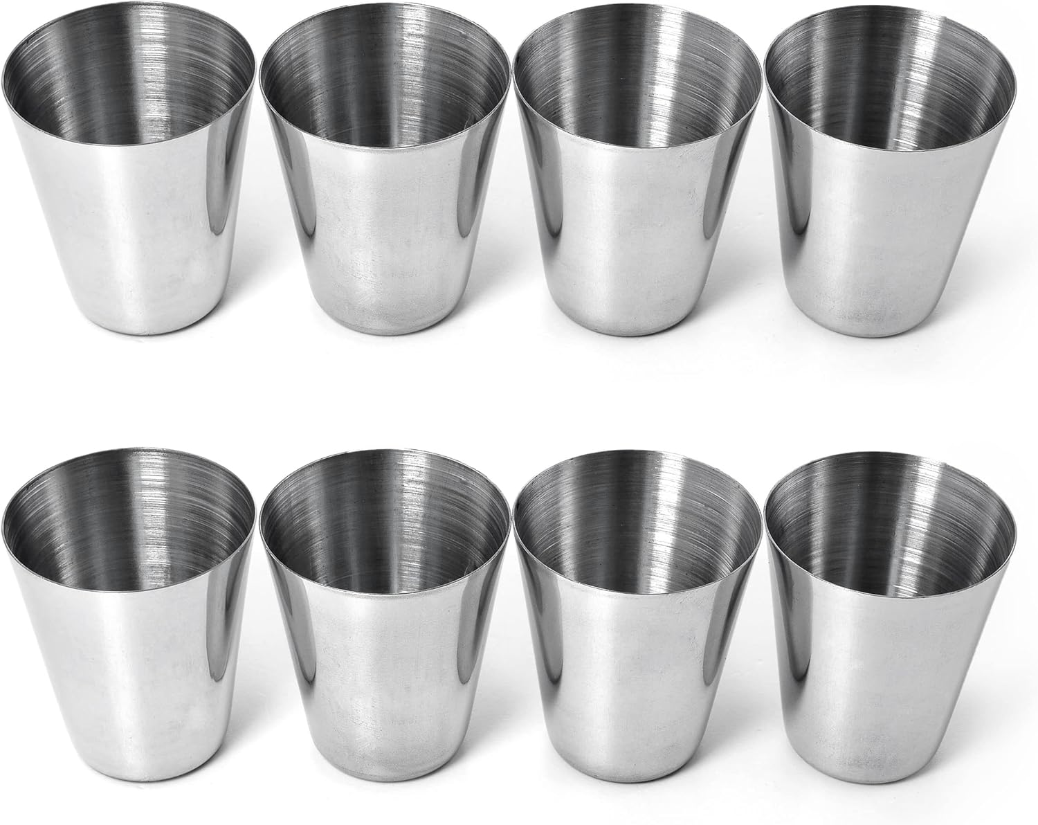 TOATELU Edelstahlbecher 8er Set - 260ml Campingbecher Stapelbar Bruchsicher