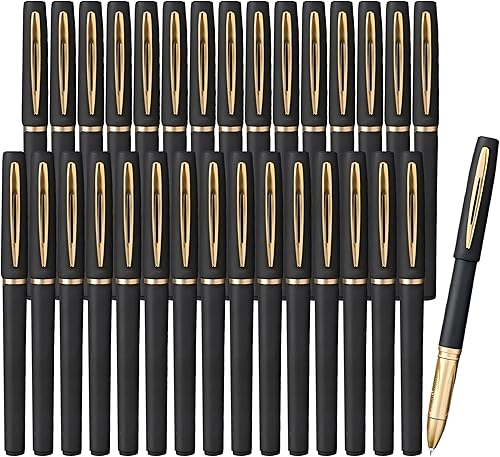 Juego de 30 bolígrafos de gel de punta fina, tinta negra, de escritura suave, bolígrafos de gel con rodillo de 0.7 mm, para oficina, para la