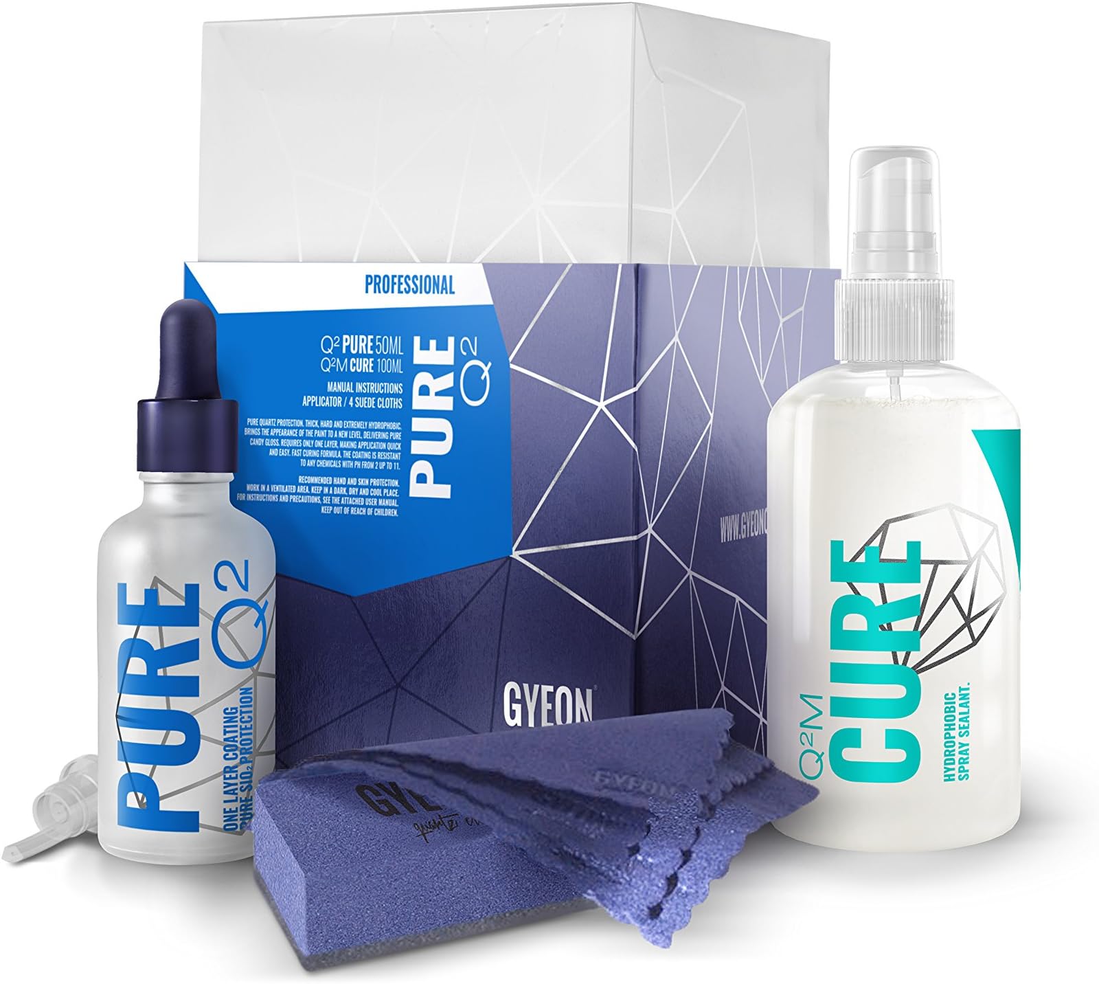 Gyeon Quartz Pure (30ml) - Professional Grade Ceramic Coating - Hydrophobic Car Ceramic Coating Kit Ultimate Shine - 9H sio2 Nano Ultra Hard Ceramic Coating for Cars - Self Cleaning