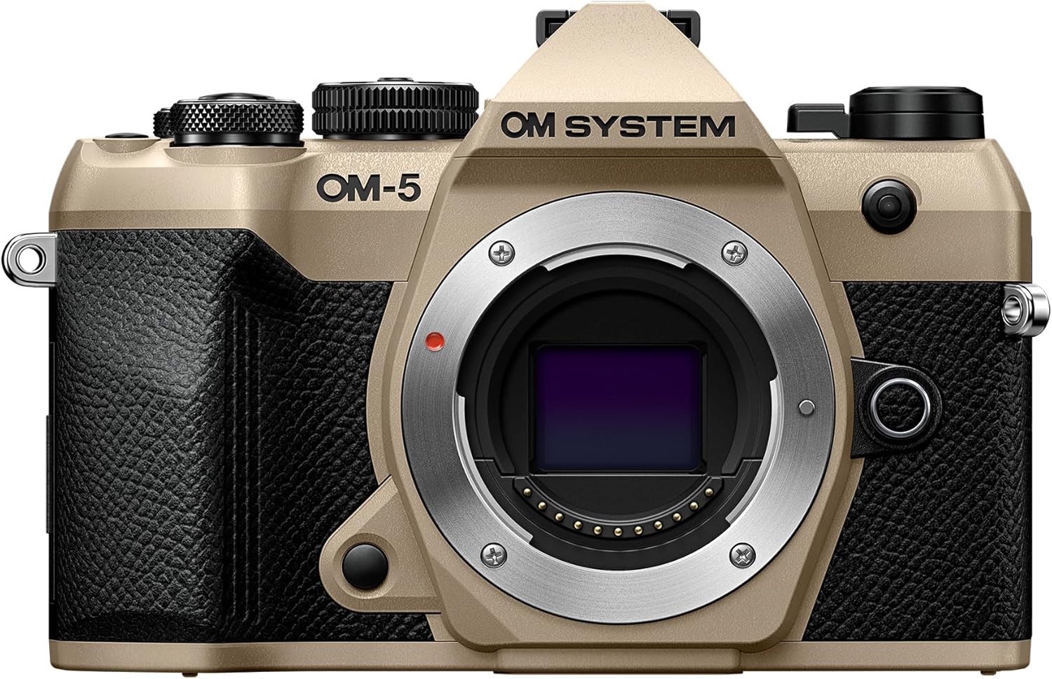 OM SYSTEM OM-5 Mark II Body Sand Beige Compact Light Weight Weather Sealed 4K Video Camera Best for Outdoor Travel