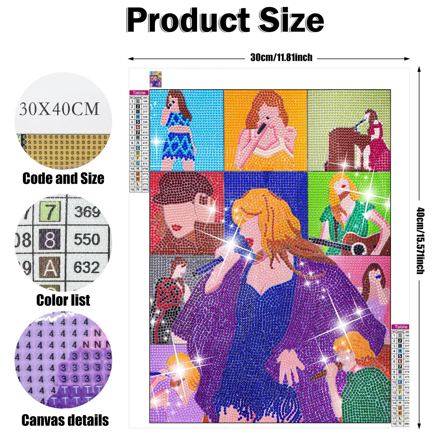 TecoKart® 5D Diamond Painting Kit | DIY Kit for Adult – Pop Singer